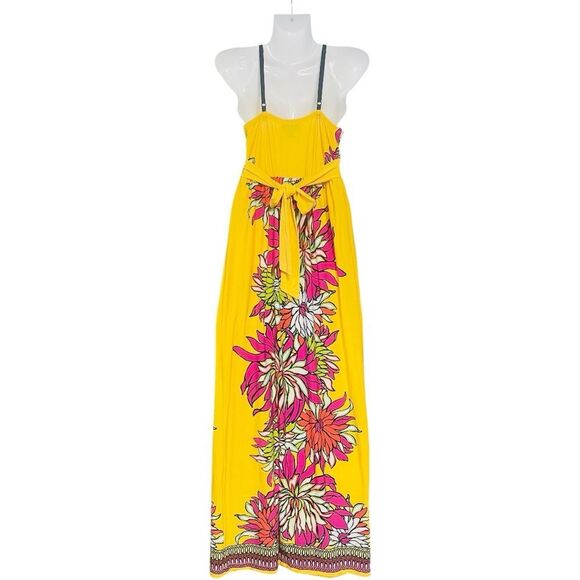 Floral Yellow Maxi Dress - Picture 3 of 9